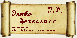 Danko Marešević vizit kartica